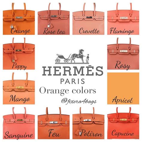 hermes orange color code|hermes bag color chart.